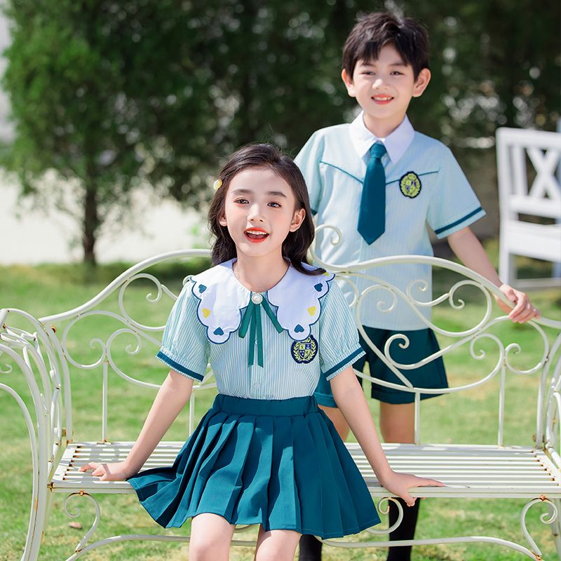 六一小学生校服套装英伦学院风幼儿园园服夏季班服儿童演出服合唱 - 图2