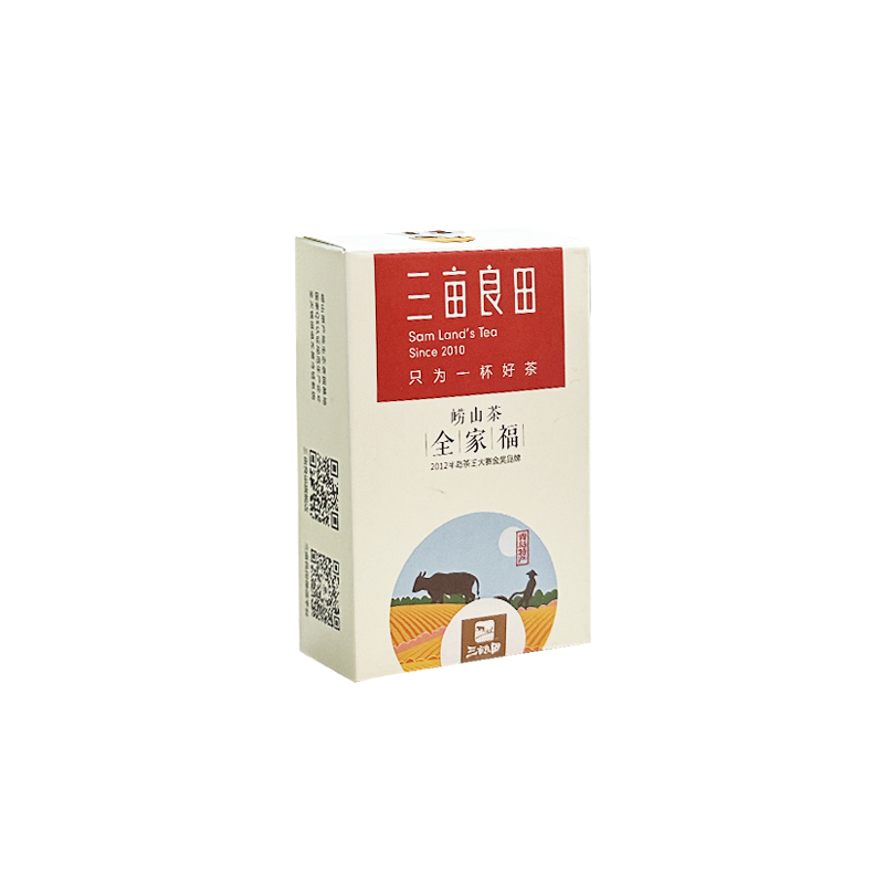 三亩良田崂山茶全家福小样品鉴绿茶红茶金桂红5g*3袋/盒便携茶包