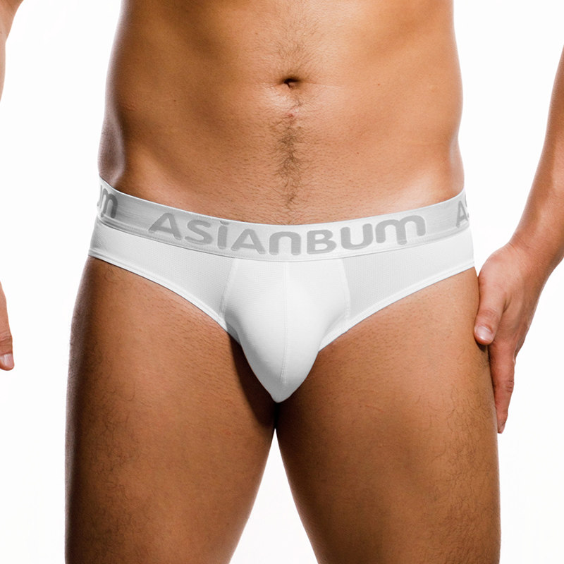 Asianbum冰感丝滑网眼透气修身纯色性感简约三角内裤,淘宝优惠券,粉丝福利购,淘宝优惠卷