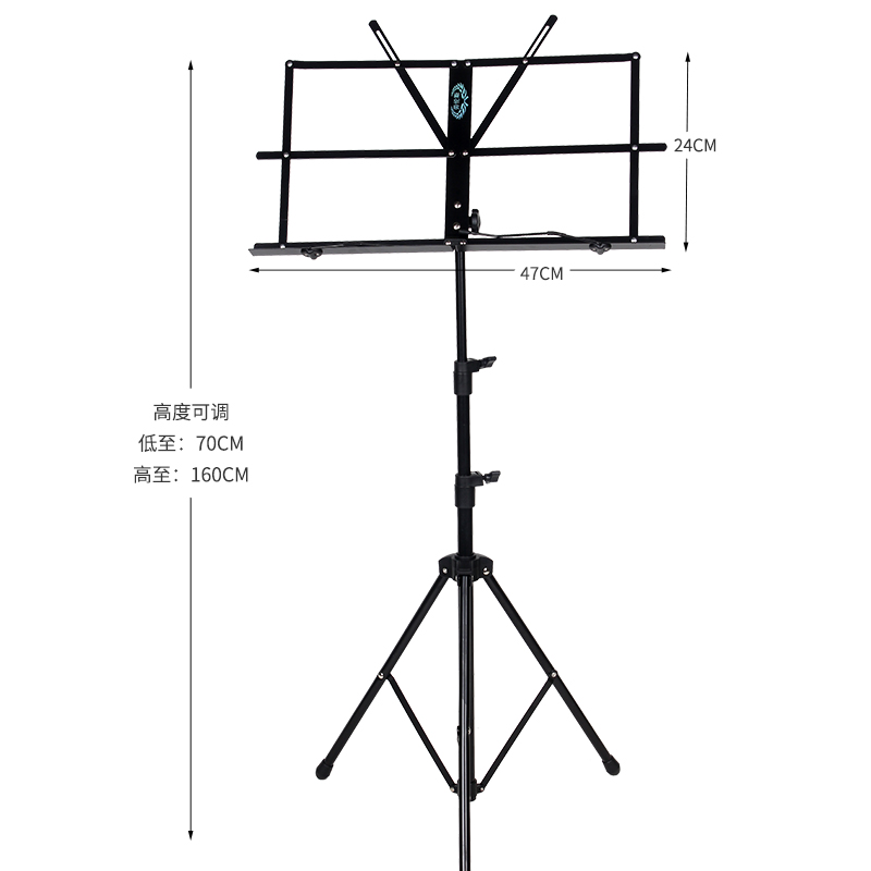 劳伦斯加粗吉他便携式谱架古筝小提琴小乐谱架可折叠升降吉他书架 - 图0