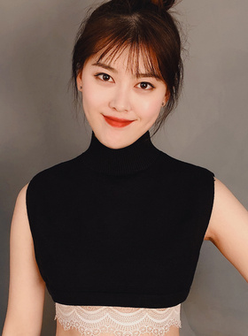 针织抗起球纯色装饰学生假领子