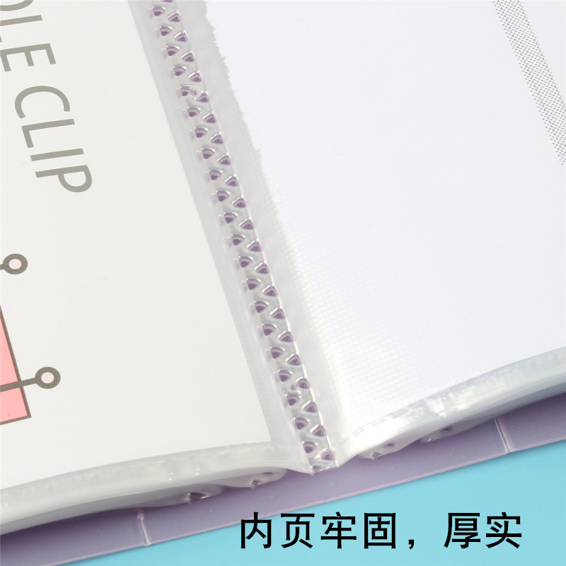 a5资料册文件夹100页加厚学生多层透明插页袋小号A4一半资料夹32k画夹孕检报告检查单一二年级生字卡片收纳册 - 图2