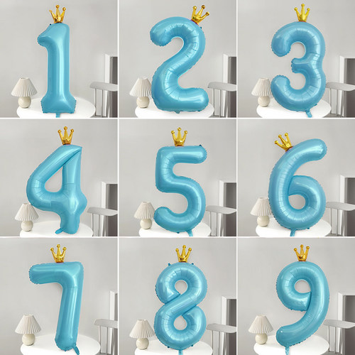 过生日数字气球装饰派对儿童男女孩场景布置用品家里氛围拍照道具 - 图3