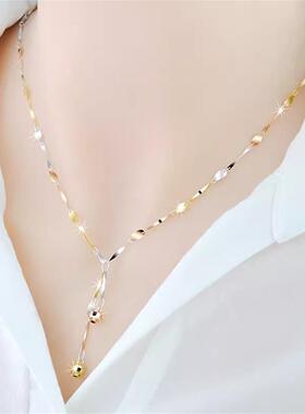 真的很好看高品质彩金玫瑰金项链