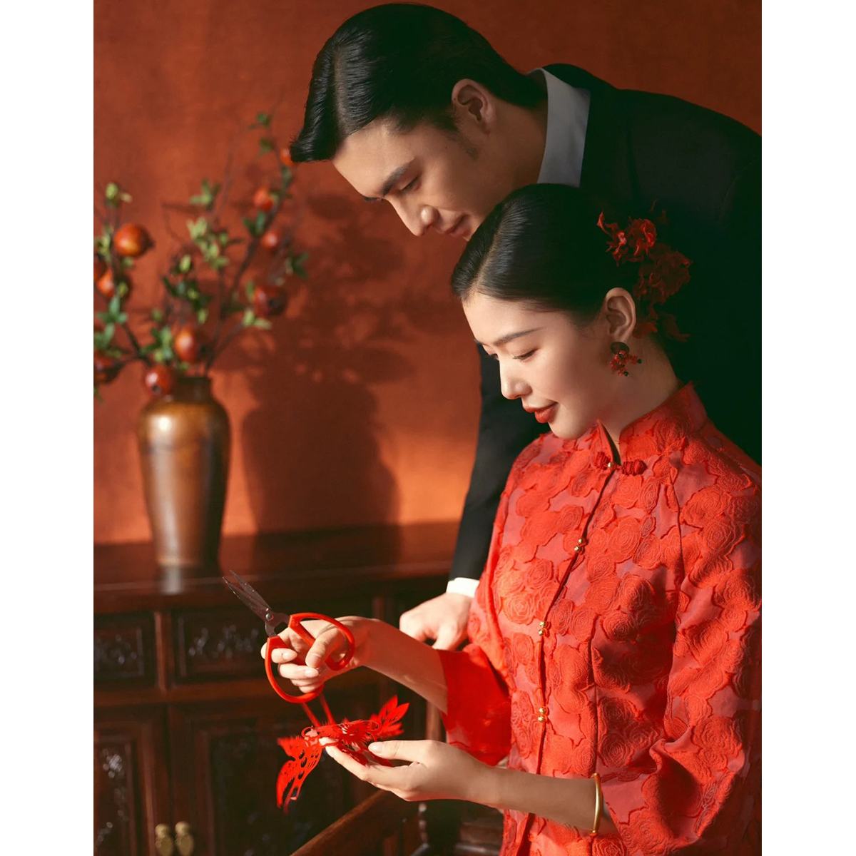 新中式国风改良敬酒服结婚礼服新娘出阁服订婚连衣裙回门宴套装女 - 图1