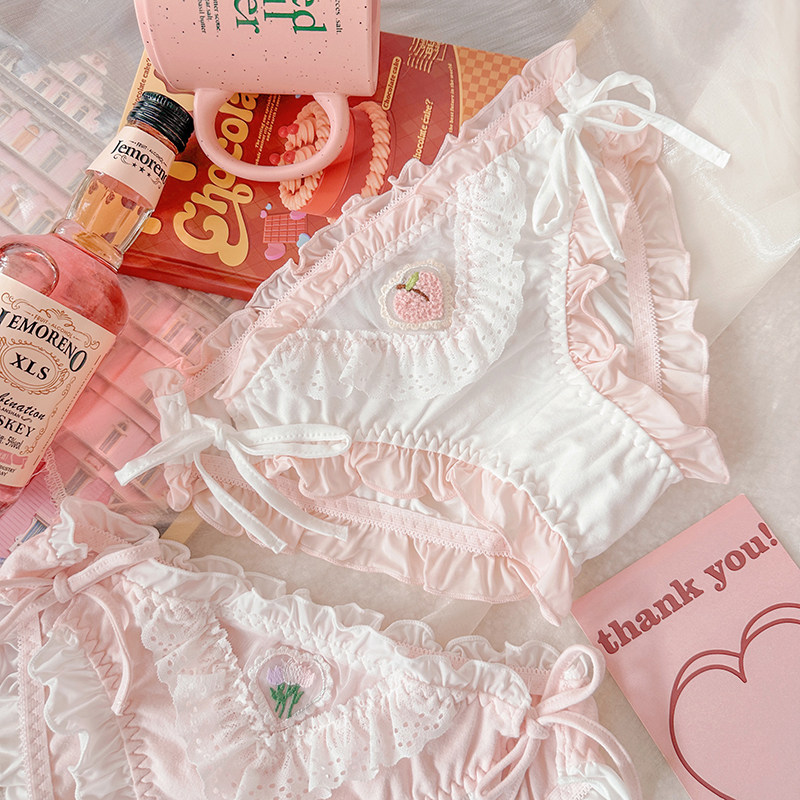 法式绑带性感大码内裤女胖MM纯棉裆2025新款纯欲包臀不夹臀三角裤,淘宝优惠券,粉丝福利购,淘宝优惠卷