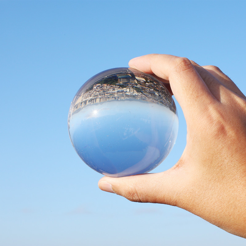 透明白水晶玻璃球家居球摆件杂耍摄影道具创意生日8mm-120mm圆球 - 图2