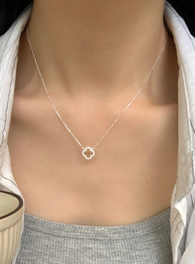 四叶草项链女款S925纯银