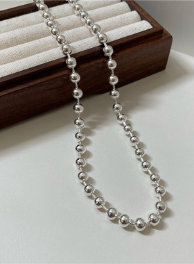 S925纯银圆珠链锁骨链