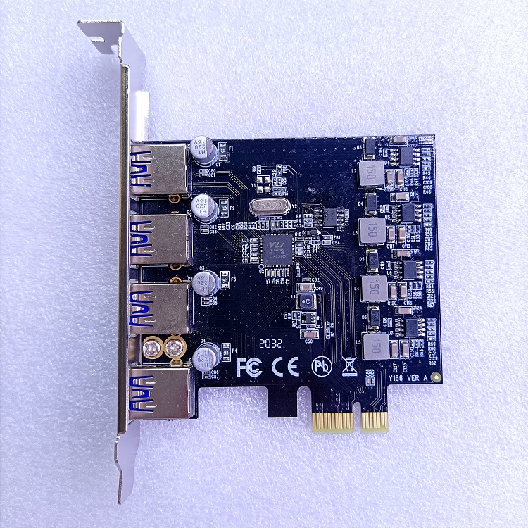 台式机PCI-E转usb3.0扩展卡后置四口高速USB3.0转接卡4口 免供电 - 图0