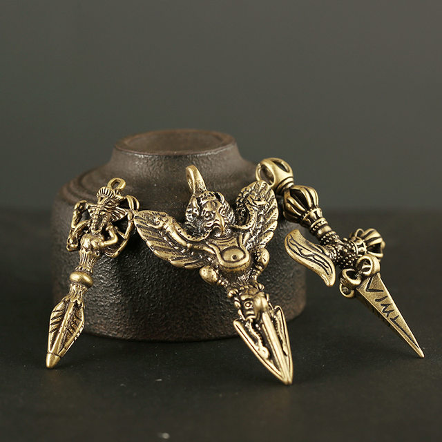 Jungle Leopard Copper Keychain Pendant Antique Miscellaneous Pendant