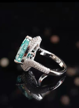 仿真碧玺仿真帕拉伊巴碧玺戒指