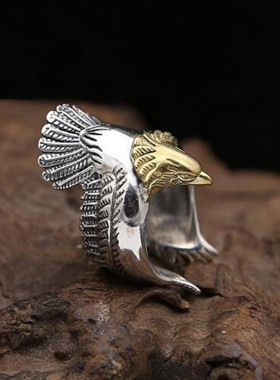 热卖欧美复古雄鹰展翅国际银饰品