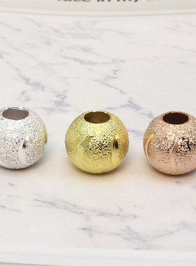 路路通月牙散珠项链