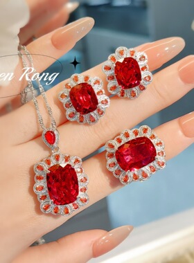 仿真皇家蓝彩宝吊坠女