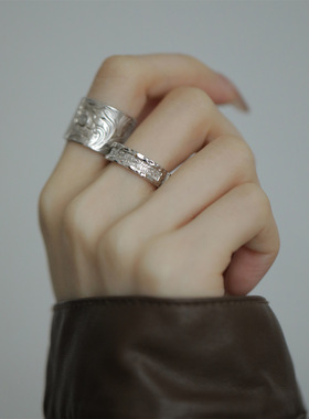 小众设计感唐草纹戒指