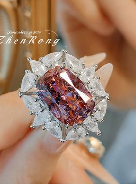 高碳钻干枯玫瑰项链吊坠