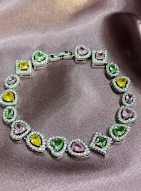 young糖果系不规则女满钻手链