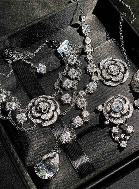 香风山茶花项链轻奢小众