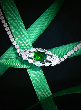 小红书新款百搭日常锆石锁骨链