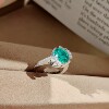 Young fashion light luxury rose red diamond red corundum dragon fruit ring super fairy butterfly design Paraiba women's ring