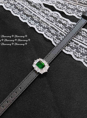 小红书皮绳祖母绿手链女