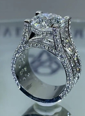 周年纪念永恒之心钻戒指环女