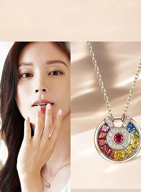 彩符项链幸运护身符吊坠女