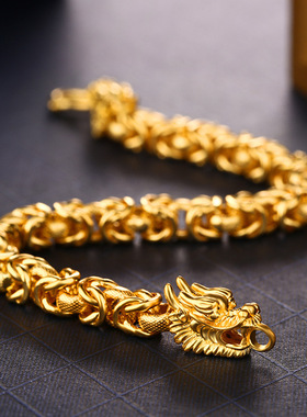 young爆款砂金复古风镀镀手链