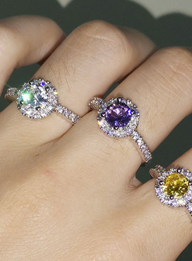 youngwish镶嵌八心八钻石戒指