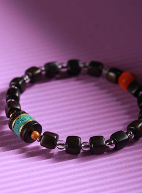 【壮的响亮】清净自在 紫光檀/朱砂莲花/白水晶/手链手串念珠