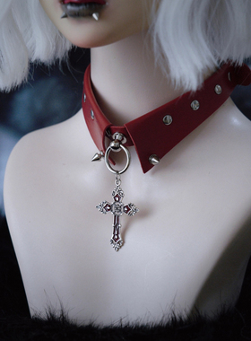 怪糖饰物集原创假领choker颈链红