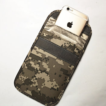 ໃໝ່ camouflage radiation-proof ຖົງໂທລະສັບມືຖືສໍາລັບແມ່ຍິງຖືພາຕ້ານສັນຍານການລົບກວນ shielding bag isolation bag RFID anti-theft mobile phone case