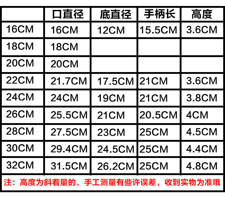 西德铁平底锅不粘锅不沾煎锅炒锅 煎牛排鸡蛋煎饺饼锅18-32CM可选 - 图2