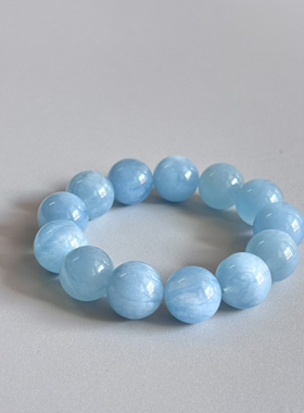 海蓝宝手链 天然海蓝宝手串 海蓝宝手链女