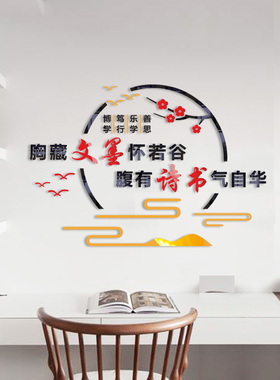 读书角布置教室装饰图书馆辅导托管班级面学校自习室书屋文化墙