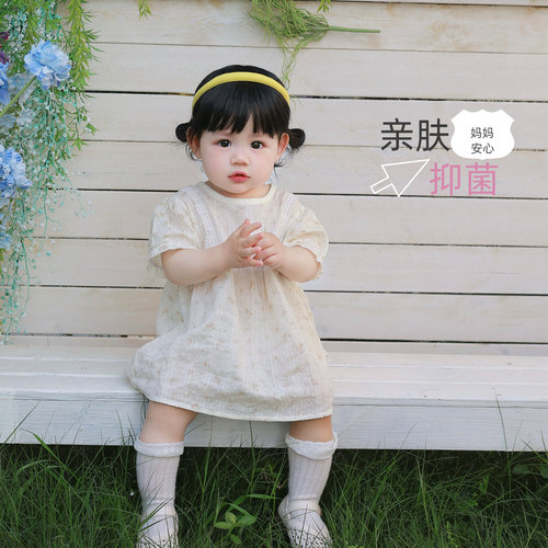婴儿连衣裙夏季薄款纯棉连体裙可爱超萌6一12月宝宝公主裙子女孩 - 图3