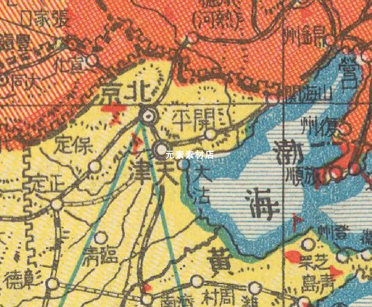 二战期间日绘1940年*界大地图高清电子版图片素材JPG格式-图0