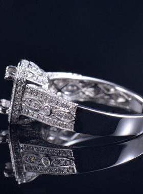 Fay Jewelry 个性定制钻石戒指空托（925银/10K/14K/18K/PT950）