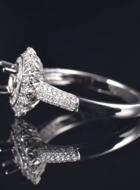 Fay Jewelry 个性定制钻石戒指空托（925银/10K/14K/18K/PT950）