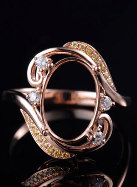 Fay Jewelry 个性定制DIY戒指空托（925银/10K/14K/18K/PT950）