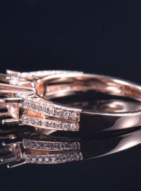 Fay Jewelry 个性定制钻石戒指空托（925银/10K/14K/18K/PT950）
