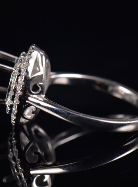 Fay Jewelry 个性定制钻石戒指空托（925银/10K/14K/18K/PT950）