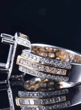 Fay Jewelry 个性定制钻石戒指空托（925银/10K/14K/18K/PT950）