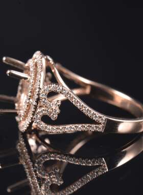 Fay Jewelry 个性定制钻石戒指空托（925银/10K/14K/18K/PT950）