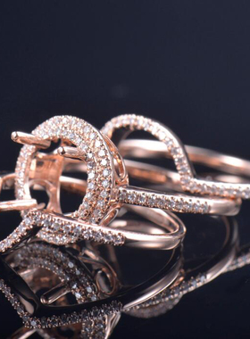 Fay Jewelry 个性定制钻石戒指空托（925银/10K/14K/18K/PT950）