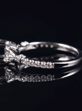 Fay Jewelry 个性定制钻石戒指空托（925银/10K/14K/18K/PT950）