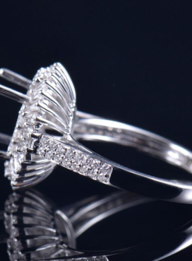 Fay Jewelry 个性定制钻石戒指空托（925银/10K/14K/18K/PT950）