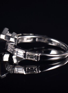 Fay Jewelry 个性定制钻石戒指空托（925银/10K/14K/18K/PT950）
