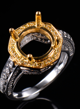 Fay Jewelry 个性定制钻石戒指空托（925银/10K/14K/18K/PT950）